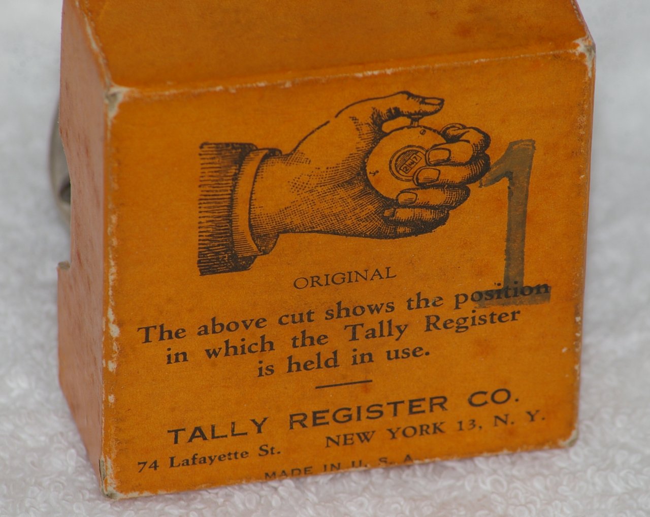 Antique Tally Register Hand Counter in Box from about 1923
