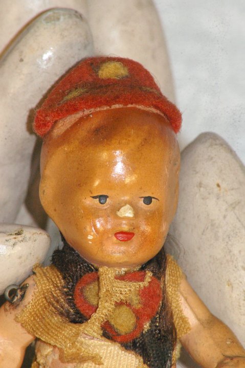 Composition Mini Baby Doll, likely from Germany in 1920s