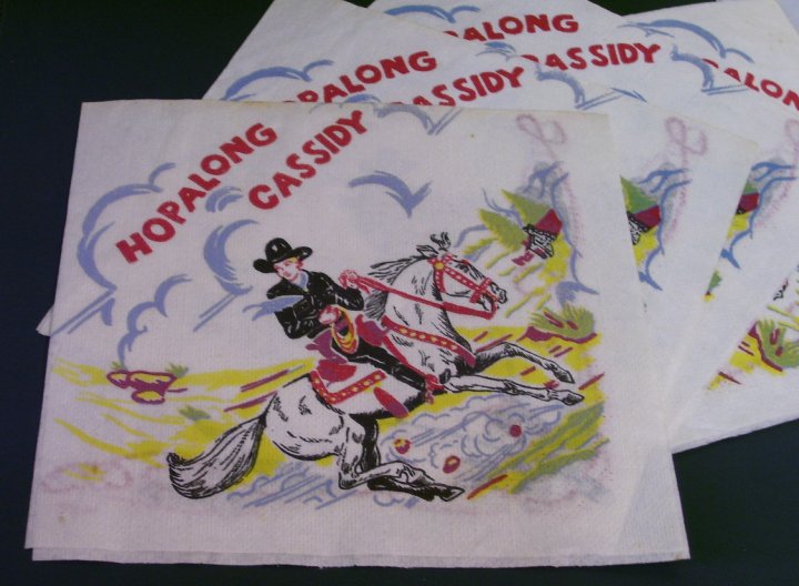 Hopalong Cassidy Party Napkins from about 1955