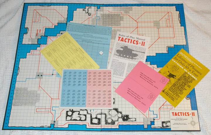 Avalon Hill Tactics II Wargame from 1973, Unpunched