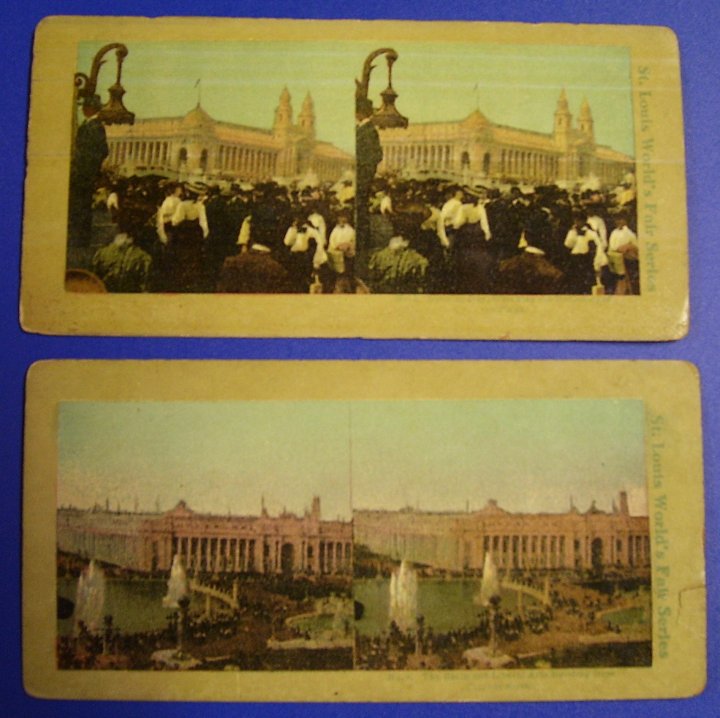 Stereographs Two Stereo Views from St Louis World's Fair in 1904