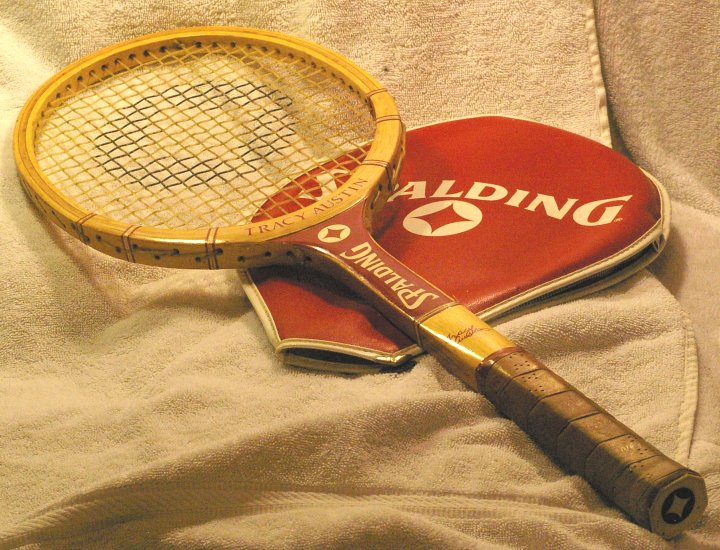 Spalding Tracy Austin Tennis Racket with Cover, about 1979