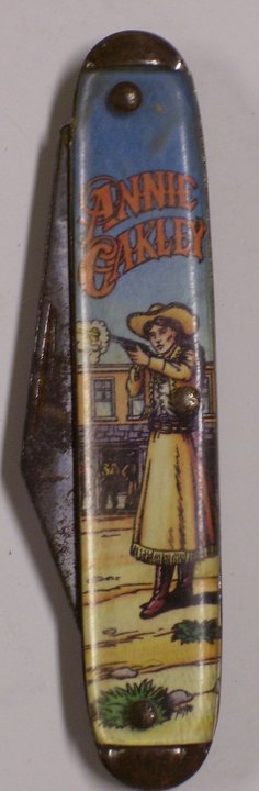 Annie Oakley Folding Pocket Knife about 1930