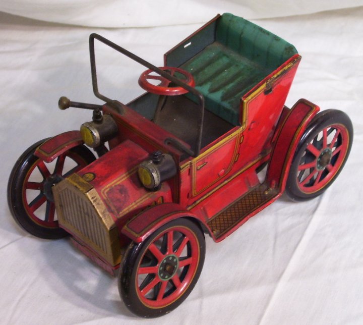 Masudaya Modern Toys Lever Action Tin Car 1950s Toy JapanLeverCar 