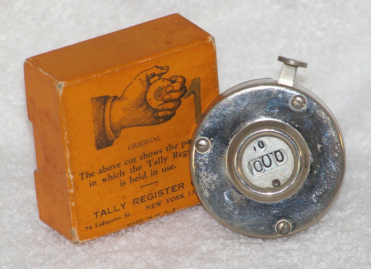 Antique Tally Register Hand Counter in Box from about 1923