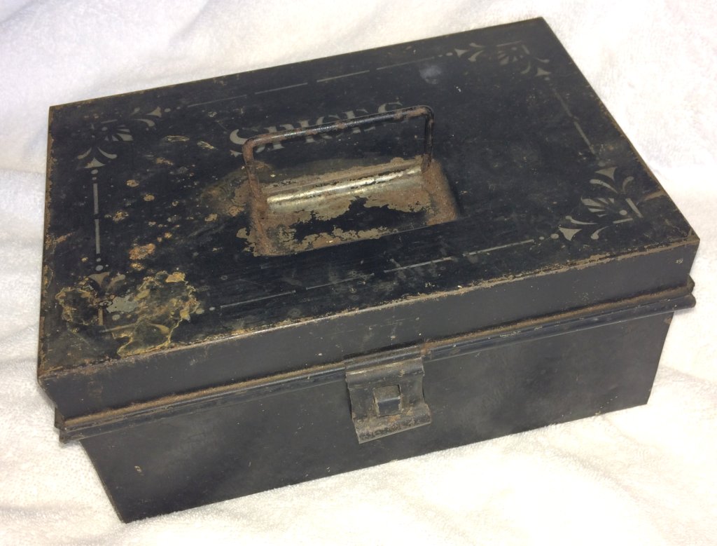 Antique Victorian Spice Box with Tins from early 1900s - Click Image to Close