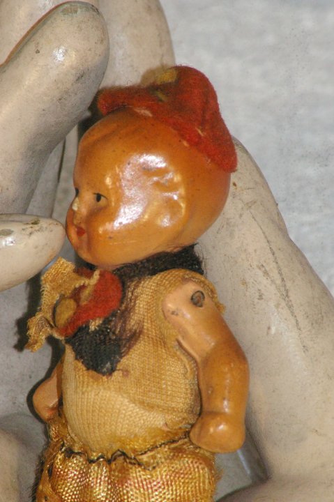 Composition Mini Baby Doll, likely from Germany in 1920s