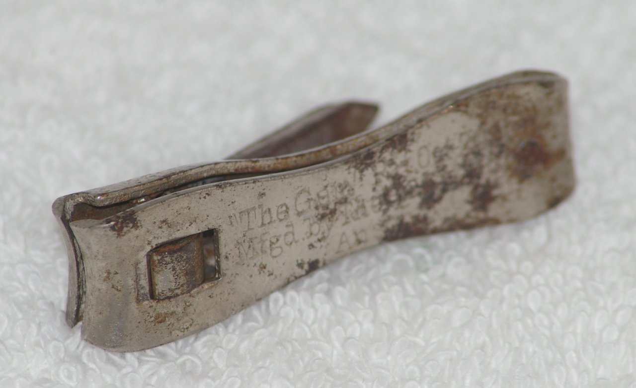 "The GEM" Nail Clippers, HC Cook, Patented 1896 - Click Image to Close