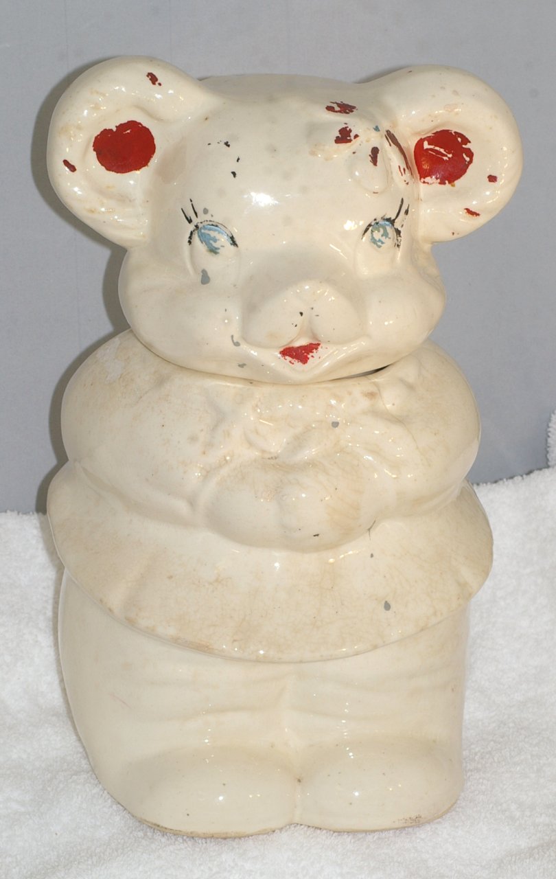 Brush Smiling Bear Cookie Jar from 1969 - Click Image to Close