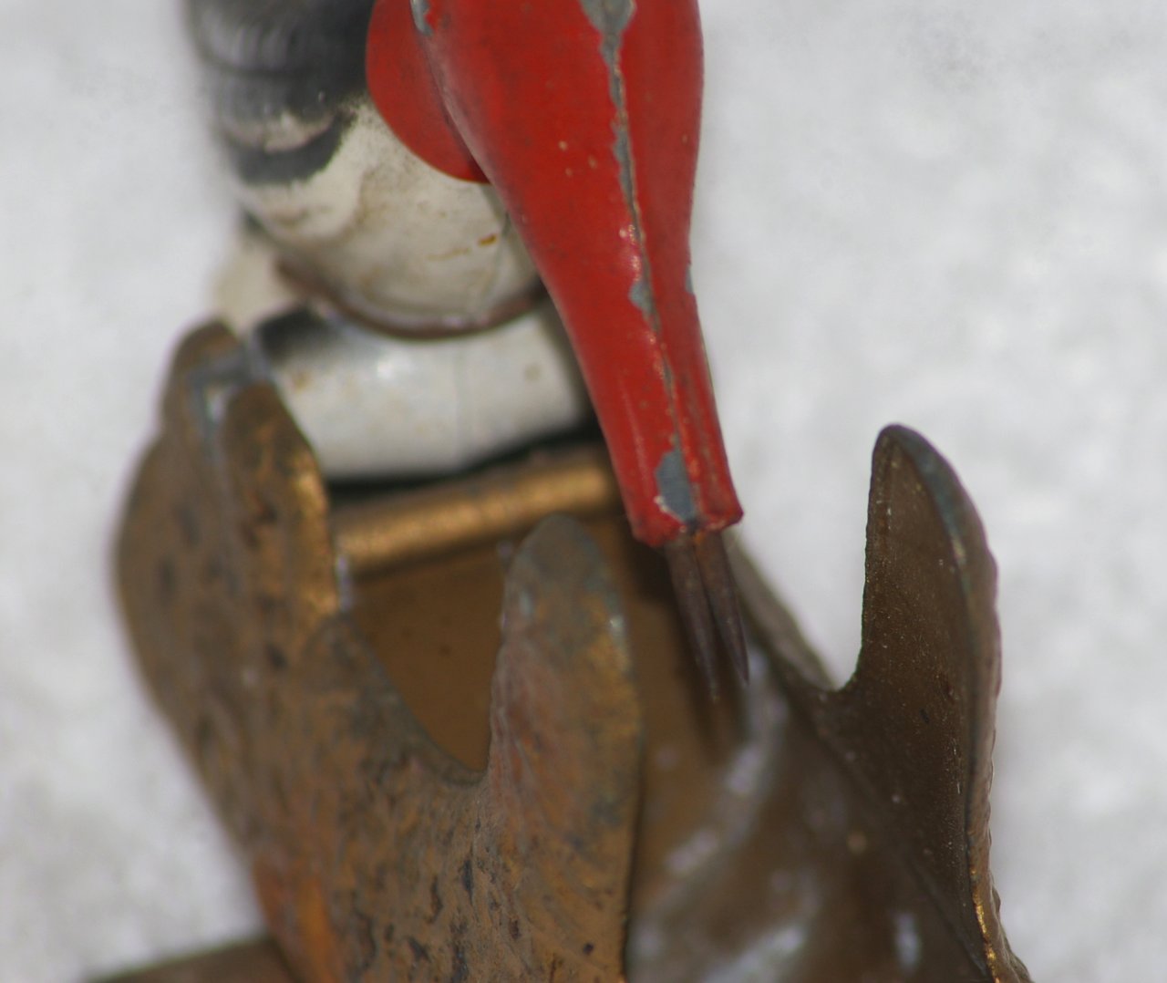 Metal Woodpecker Toothpick Holder, 1950