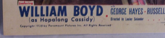 Hopalong Cassidy Movie Lobby Card, Heart of Arizona, 1938
