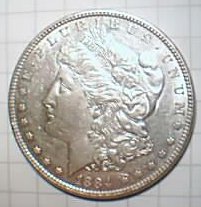 1884 Morgan Silver Dollar, Graded MS64