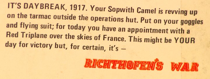 Richtophens War Board Game from 1972 - Click Image to Close