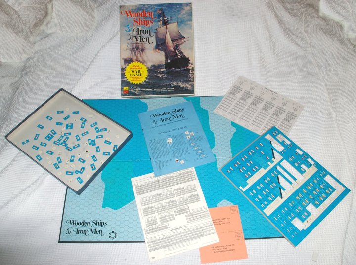 Wooden Ships and Iron Men, 1975 Avalon Hill Game Part. Unpunched