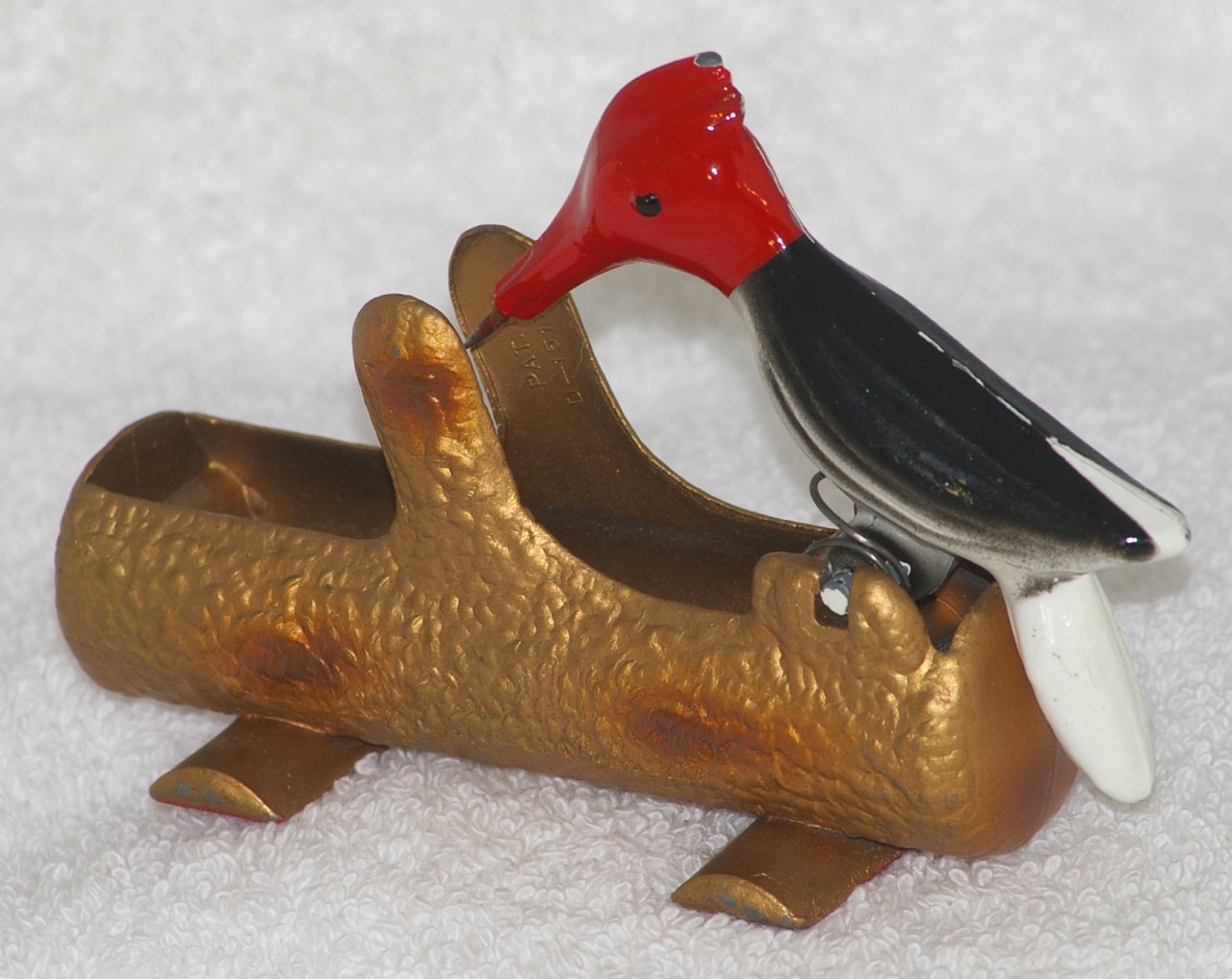 Metal Woodpecker Toothpick Holder, 1950 