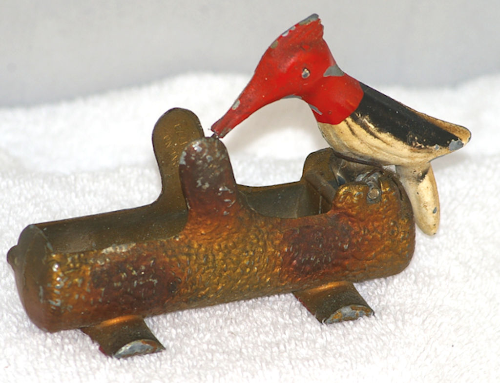 Metal Woodpecker Toothpick Holder, 1950 - Click Image to Close