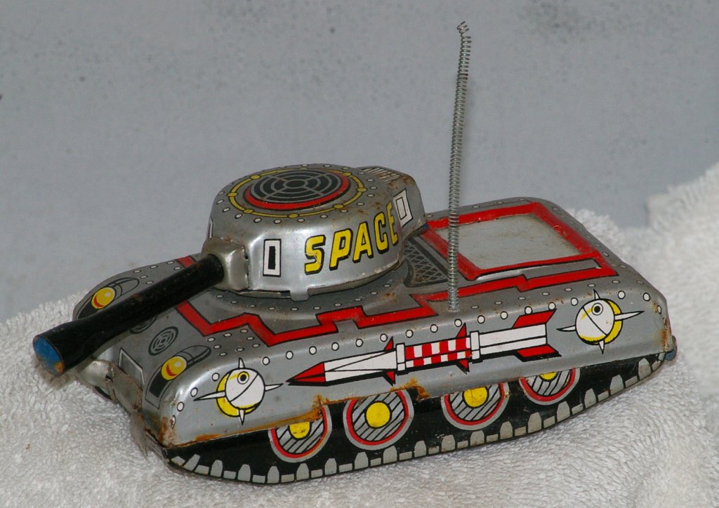 Space Tank Friction Tin Toy - Made in Japan - 1960
