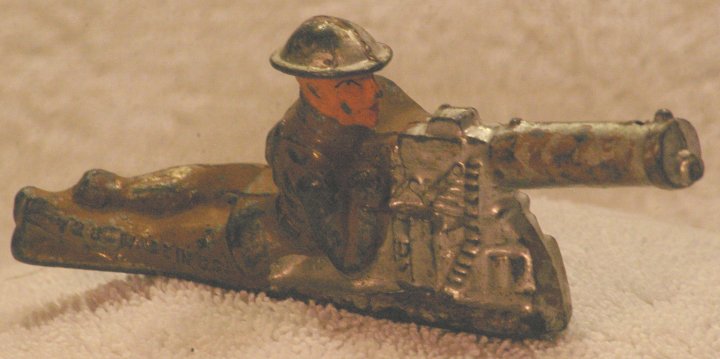 Lead Soldier - Barclay, Machine Gunner, B63 728, from 1936 Lead Soldier - Barclay, Machine Gunner, B63 728, from 1936