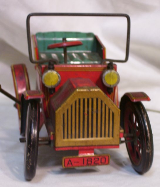 Masudaya Modern Toys Lever Action Tin Car, 1950s