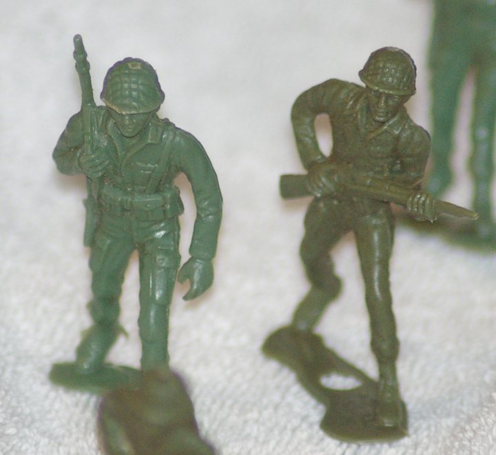 MPC Plastic Army Men with Armored Personnel Carrier from 1960s