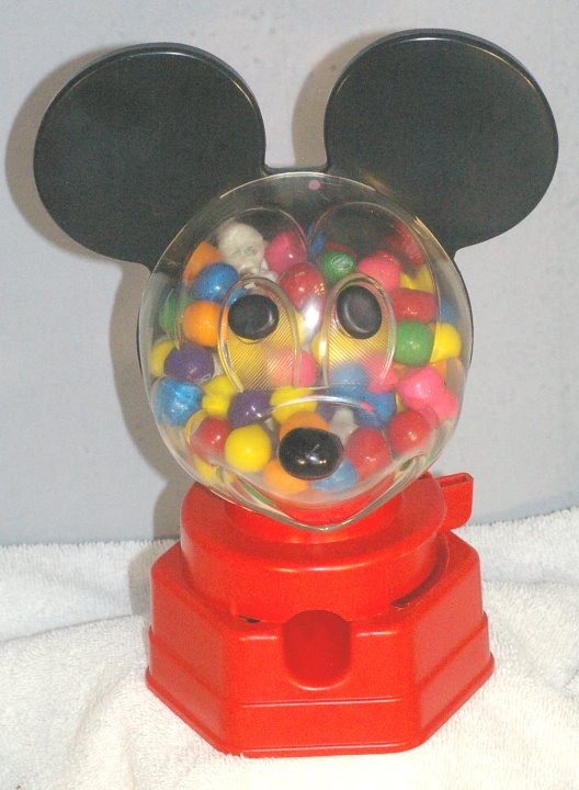 Mickey Mouse Gum Ball Machine by Hasbro, 1968 - Click Image to Close