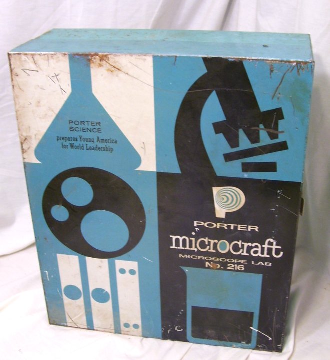 Porter Science Microcraft Microscope Set from 1957