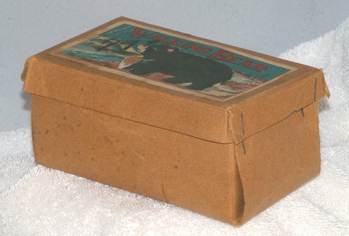 Occupied Japan Walking Bear Wind Up Toy with Box and Key 1945-52
